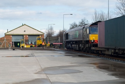 66431 facing the former MoD engine shed at Donnington