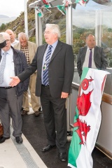Cllr Dewi Owen at the new Llandecwyn halt