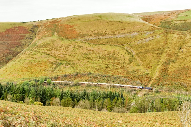 20304 and 20303 approach Sugar Loaf tunnel with Pathfinder Railtours’ 1Z28 06:14 Derby to Llandrindod Wells “The Heart of Wales Explorer,” the first time since 1997 that Class 20s have worked the line. Naturally, the weather didn’t play ball. flickr-welsh snapper-15320105650.jpg