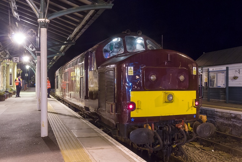 WCRC’s 37668 began tests of its Hitachi ERTMS equipment at Machynlleth in the early hours of 10th September 2015, working from Machynlleth to Tywyn and return. This is the first piece of rolling stock other than the Class 97/3s and Class 158s to gain Movement Authority under ERTMS Level 2 on the Cambrian, with Movement Authority gained at 01:09. (As work is being done on the footbridge, Platform 1 is currently inaccessible to the public, else I’d have taken these photos from that platform.) flickr-welsh snapper-21281441512.jpg