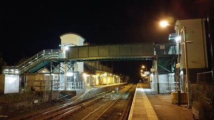 Machynlleth station's new footbridge.